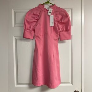 Rebecca Vallance Pink Puff Sleeve women dress size 4 brand new with tags